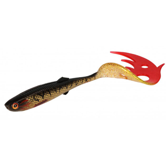 Mikado Sicario Pike Tail è un'esca artificiale morbida in gomma progettata per la pesca a spinning di lucci, sandre e altri pesci predatori.